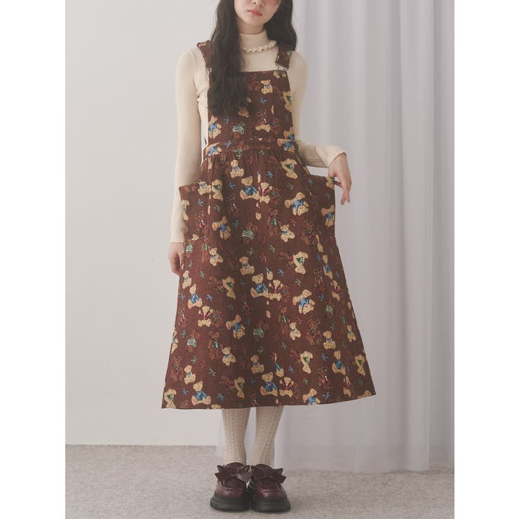 ブラウン | bear and bearジャガードジャンスカ | merry jenny