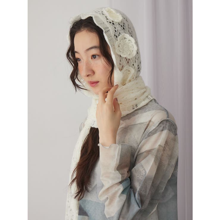 お花咲いたバラクラバマフラー | merry jenny | 詳細画像5 