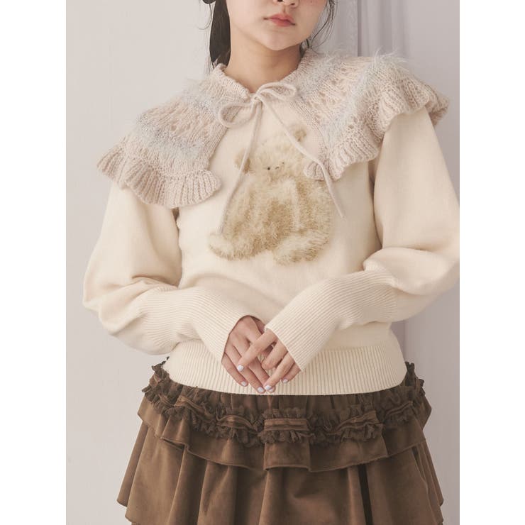 グレー | fluffy border collar | merry jenny