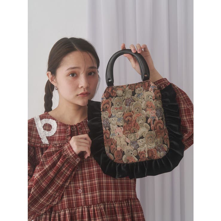 bearジャガードハンドバッグ | merry jenny | 詳細画像2 