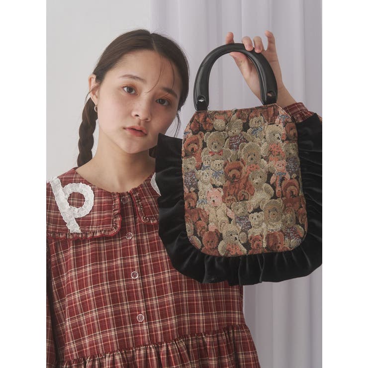 bearジャガードハンドバッグ | merry jenny | 詳細画像3 