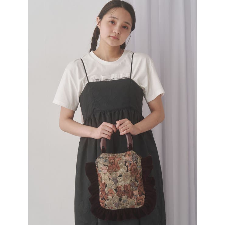 bearジャガードハンドバッグ | merry jenny | 詳細画像9 