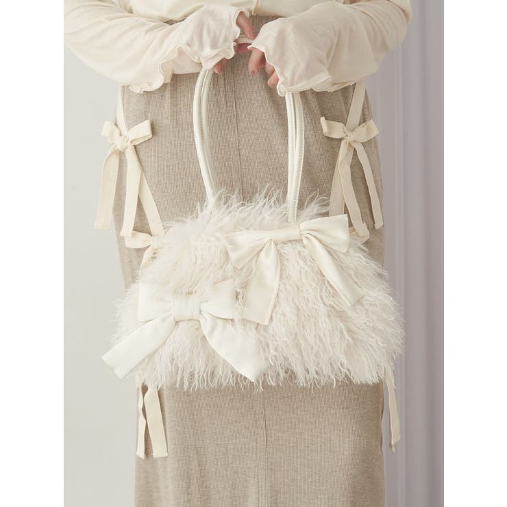 ribbonフェイクファーボストンbag | merry jenny | 詳細画像13 