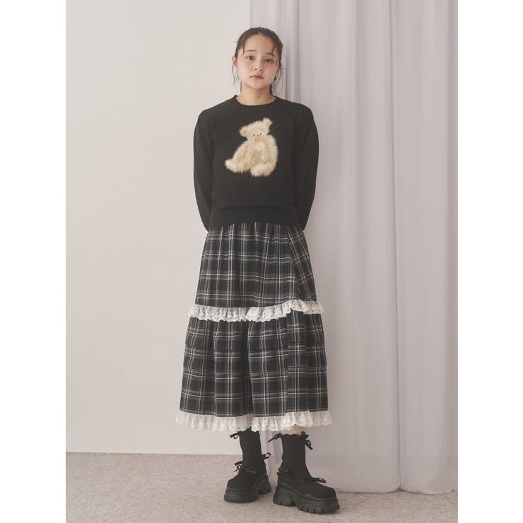 bear shaggy knit tops | merry jenny | 詳細画像12 