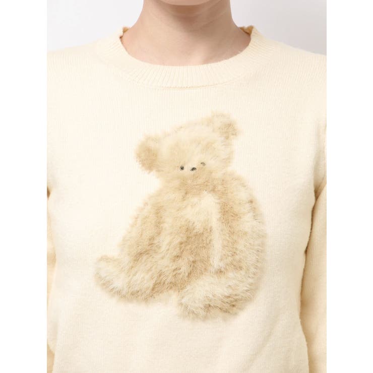 bear shaggy knit tops | merry jenny | 詳細画像23 