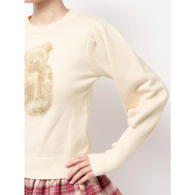 bear shaggy knit tops | merry jenny | 詳細画像24 
