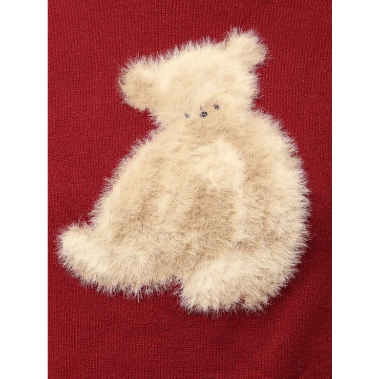 bear shaggy knit tops | merry jenny | 詳細画像29 