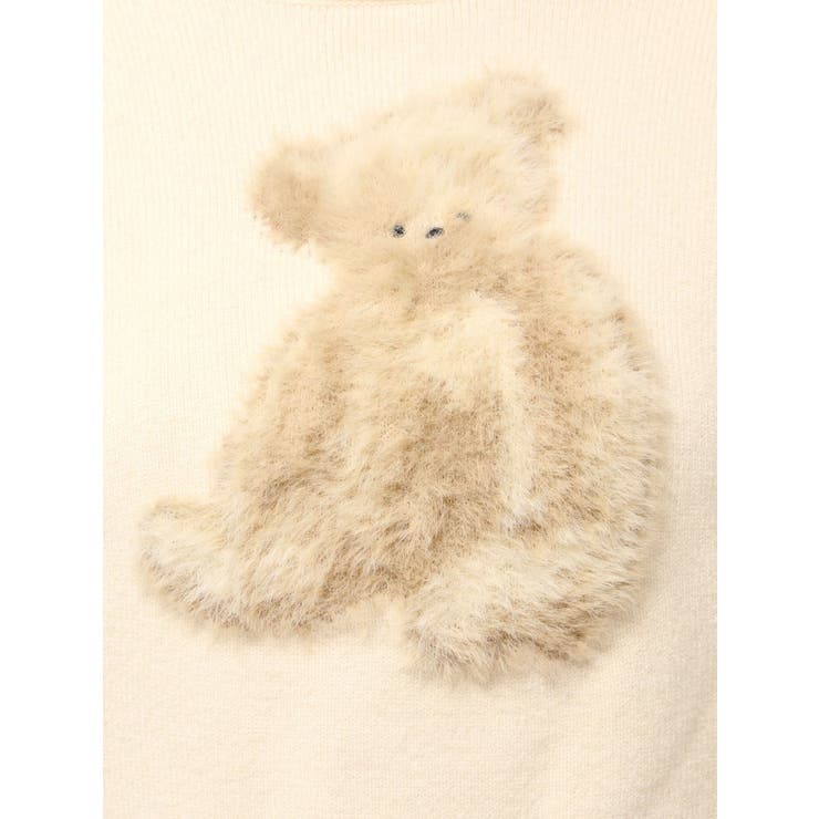 bear shaggy knit tops | merry jenny | 詳細画像30 