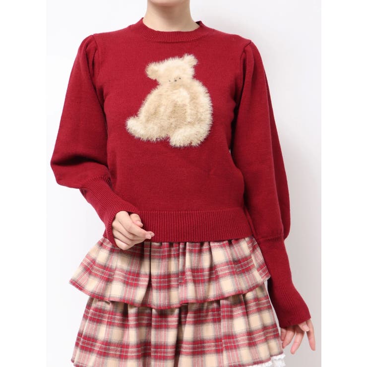 bear shaggy knit tops | merry jenny | 詳細画像32 