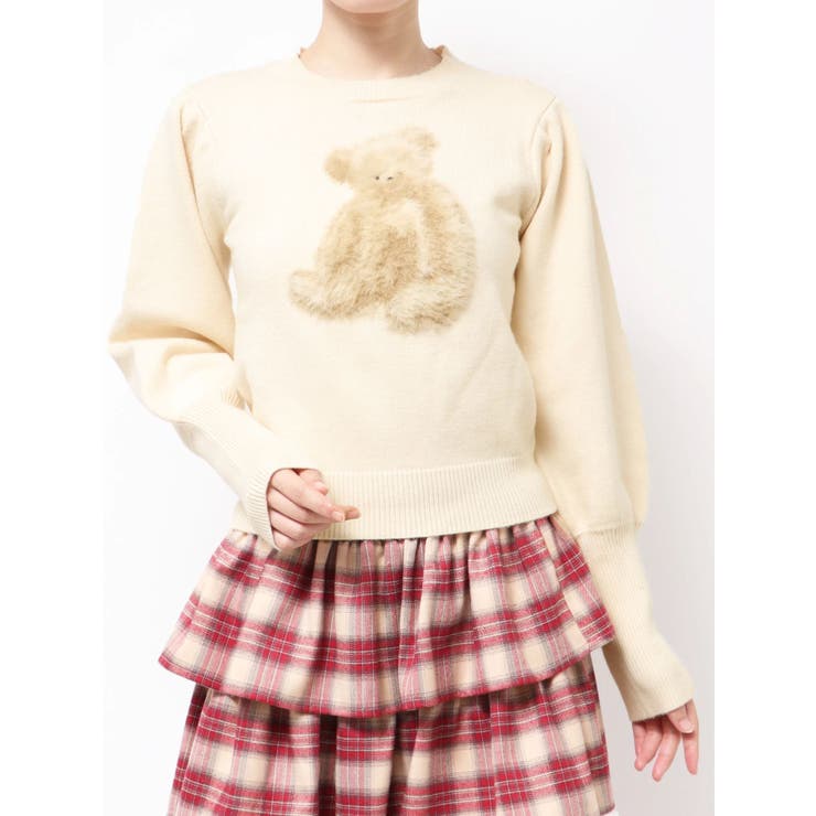bear shaggy knit tops | merry jenny | 詳細画像33 