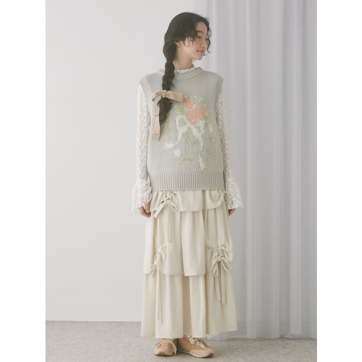 bouquet sweater vest | merry jenny | 詳細画像15 