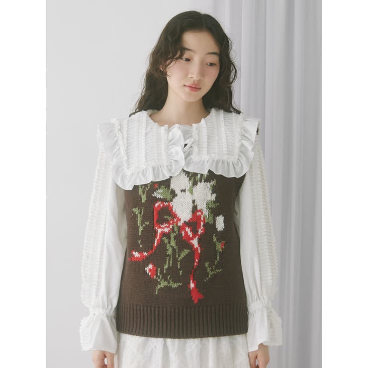 bouquet sweater vest | merry jenny | 詳細画像18 