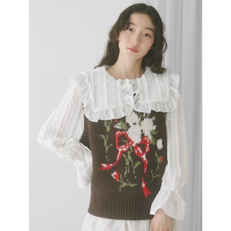 bouquet sweater vest | merry jenny | 詳細画像19 