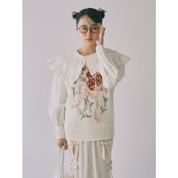 bouquet sweater vest | merry jenny | 詳細画像2 