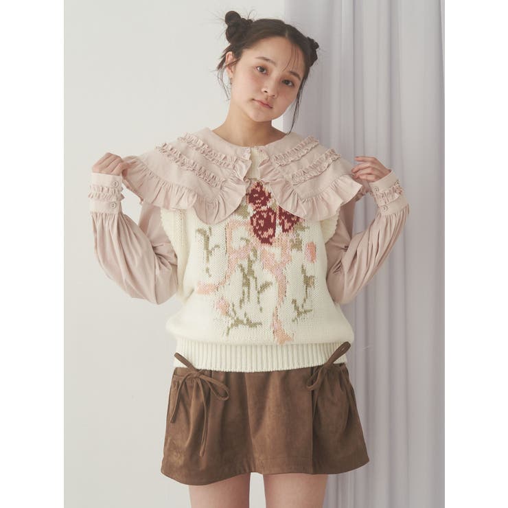 bouquet sweater vest | merry jenny | 詳細画像8 