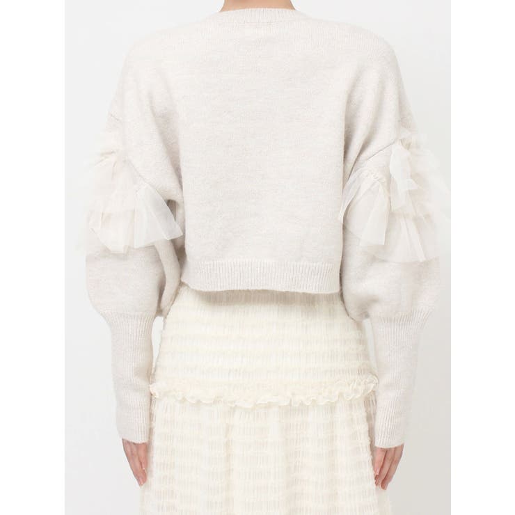 デコラティブチュールニットトップス | merry jenny | 詳細画像17 