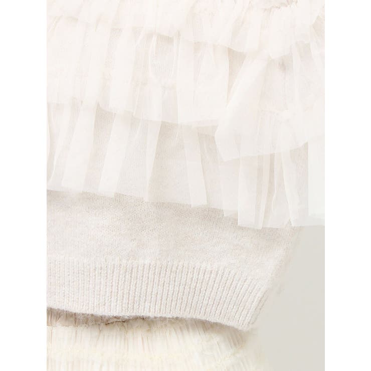 デコラティブチュールニットトップス | merry jenny | 詳細画像20 