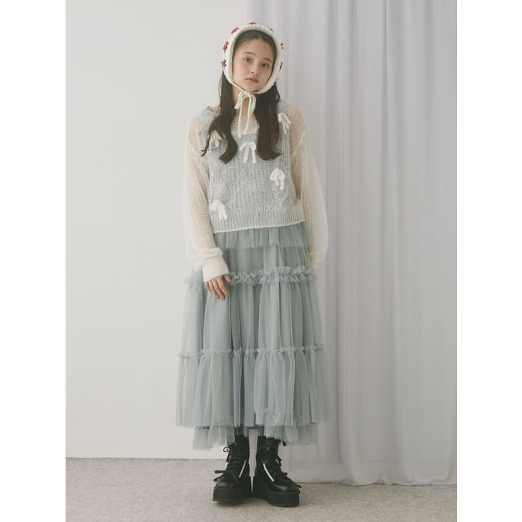 透かし編みリボンニット | merry jenny | 詳細画像18 