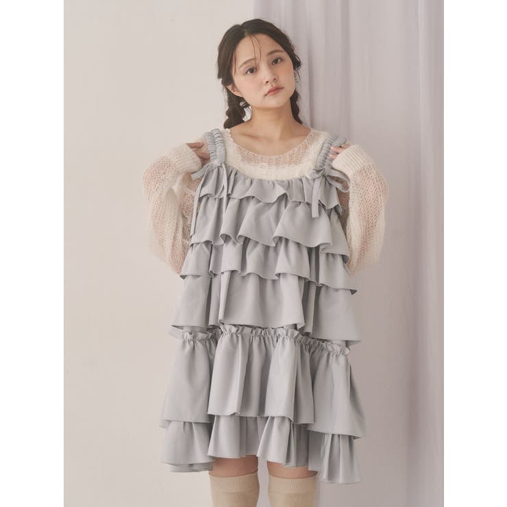 透かし編みリボンニット | merry jenny | 詳細画像2 