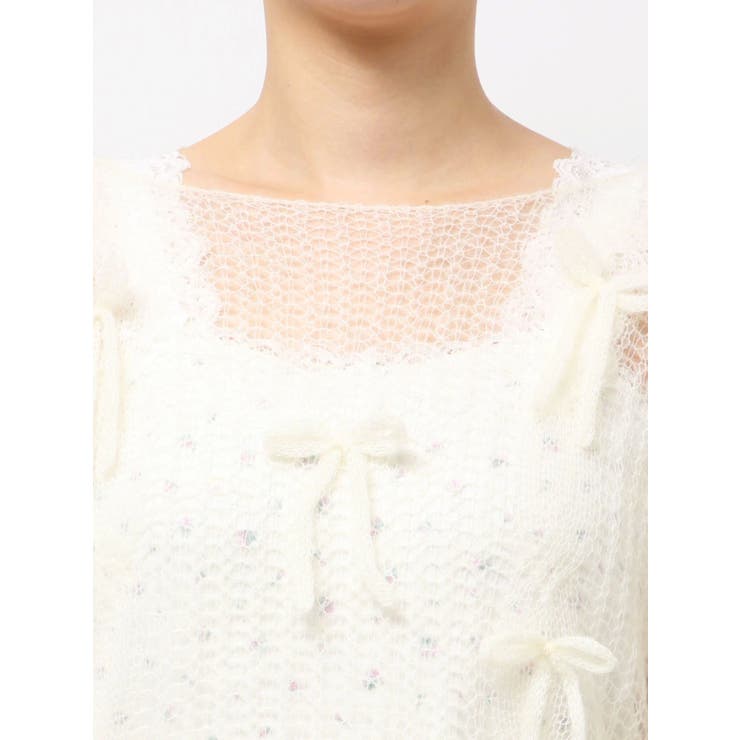 透かし編みリボンニット | merry jenny | 詳細画像25 