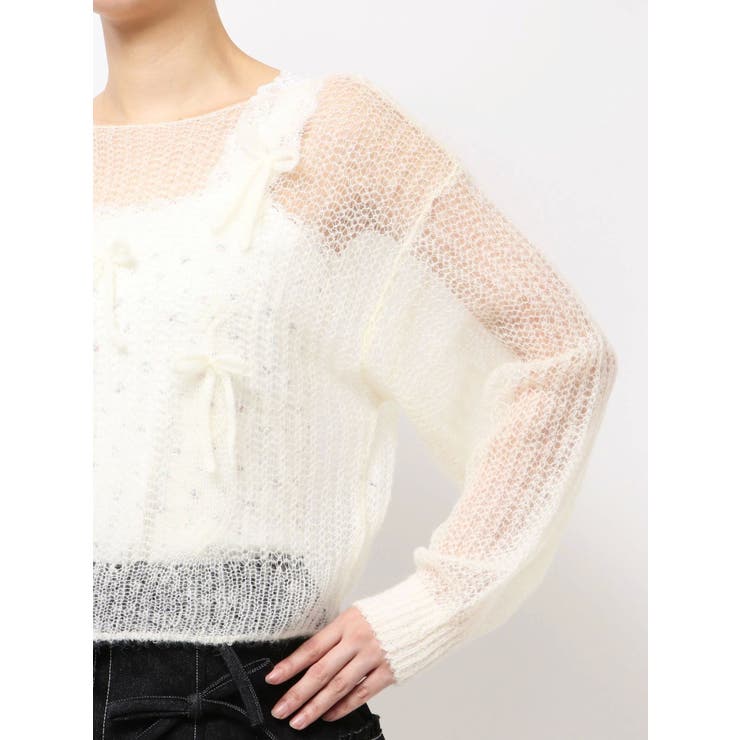 透かし編みリボンニット | merry jenny | 詳細画像26 