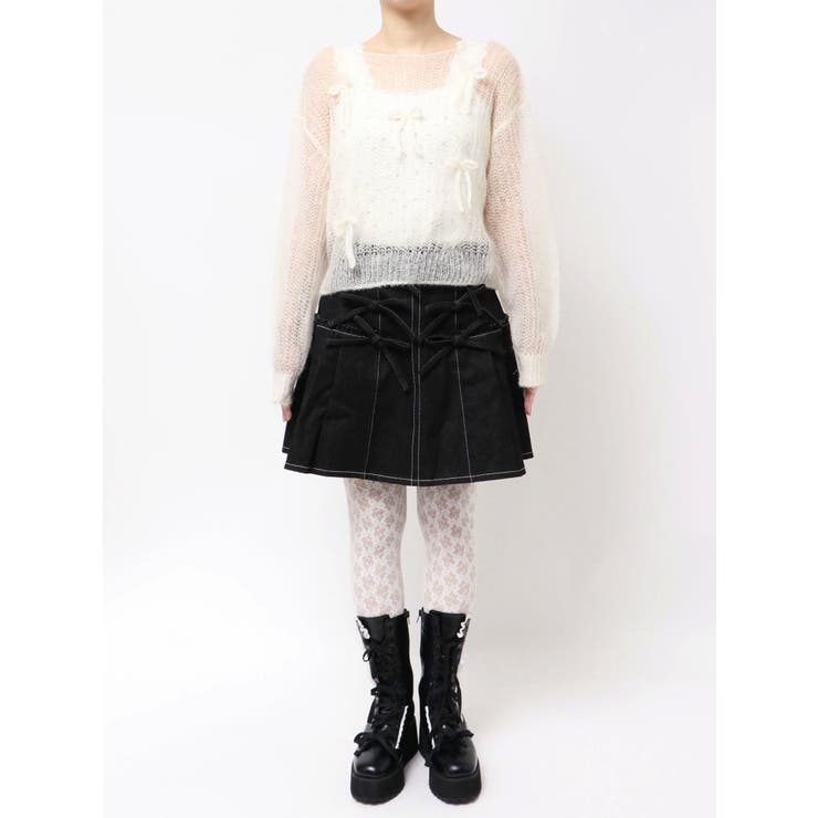 透かし編みリボンニット | merry jenny | 詳細画像29 