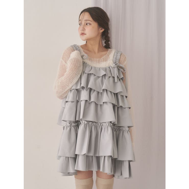 透かし編みリボンニット | merry jenny | 詳細画像3 