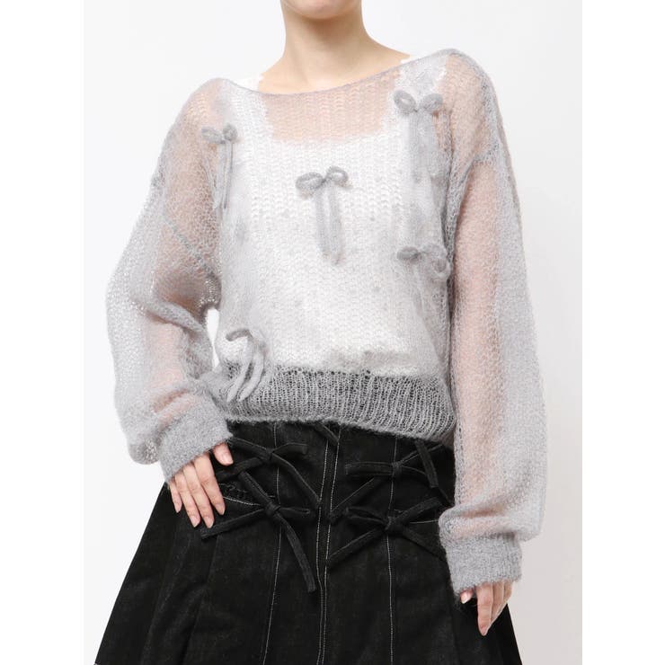 透かし編みリボンニット | merry jenny | 詳細画像33 