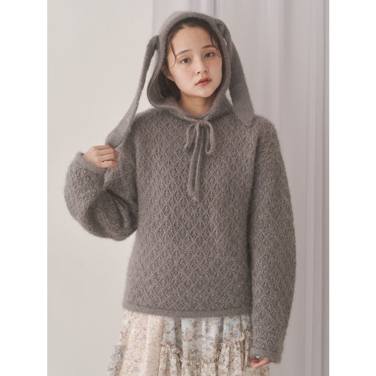 rabbit lace knit tops | merry jenny | 詳細画像16 