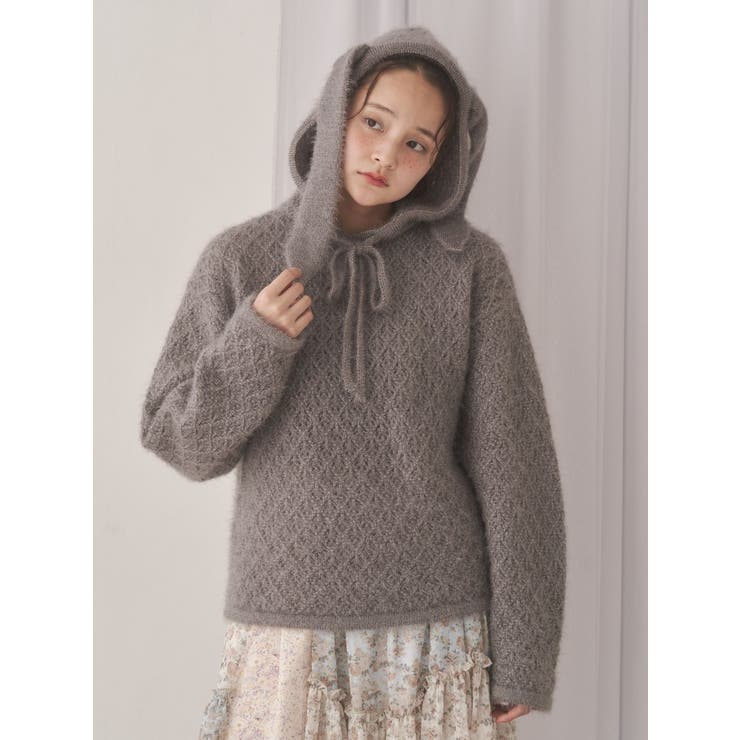 トップス merryjenny rabbit lace knit tops rabbit lace knit tops[品番：MKSW0066272]｜merry jenny