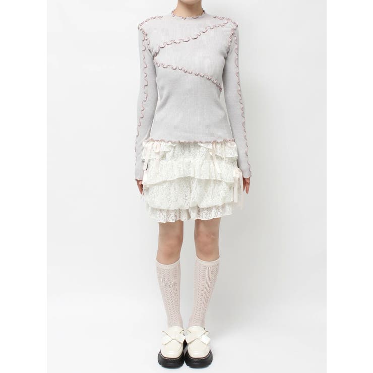 メロウリブニットtops | merry jenny | 詳細画像28 