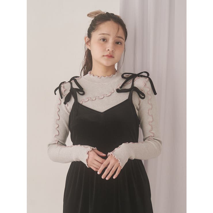 メロウリブニットtops | merry jenny | 詳細画像3 