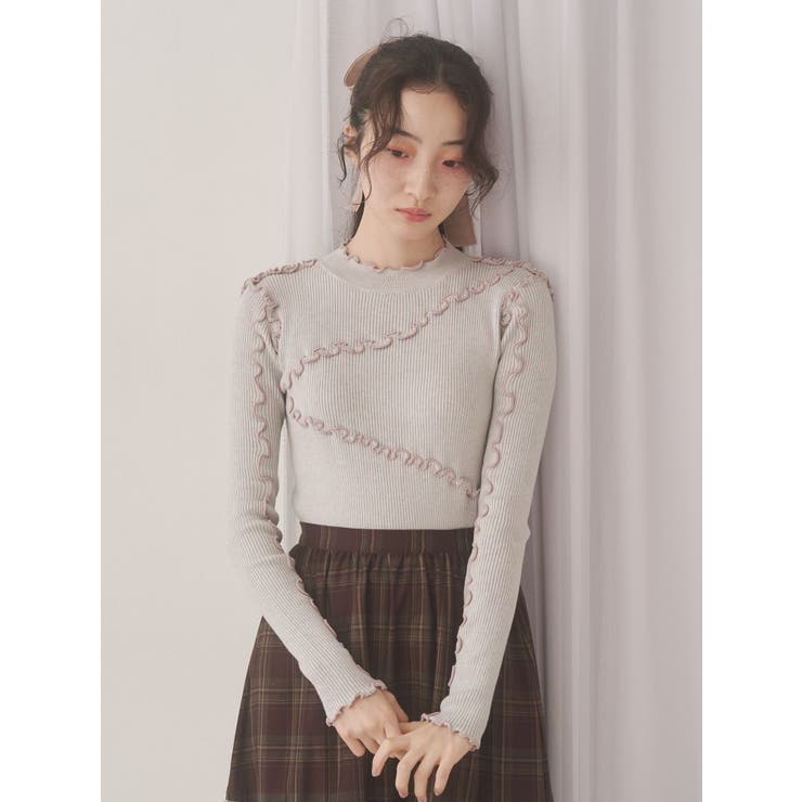 メロウリブニットtops | merry jenny | 詳細画像8 