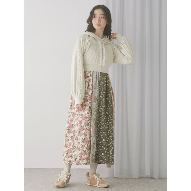 ベロアレースジップパーカー | merry jenny | 詳細画像13 