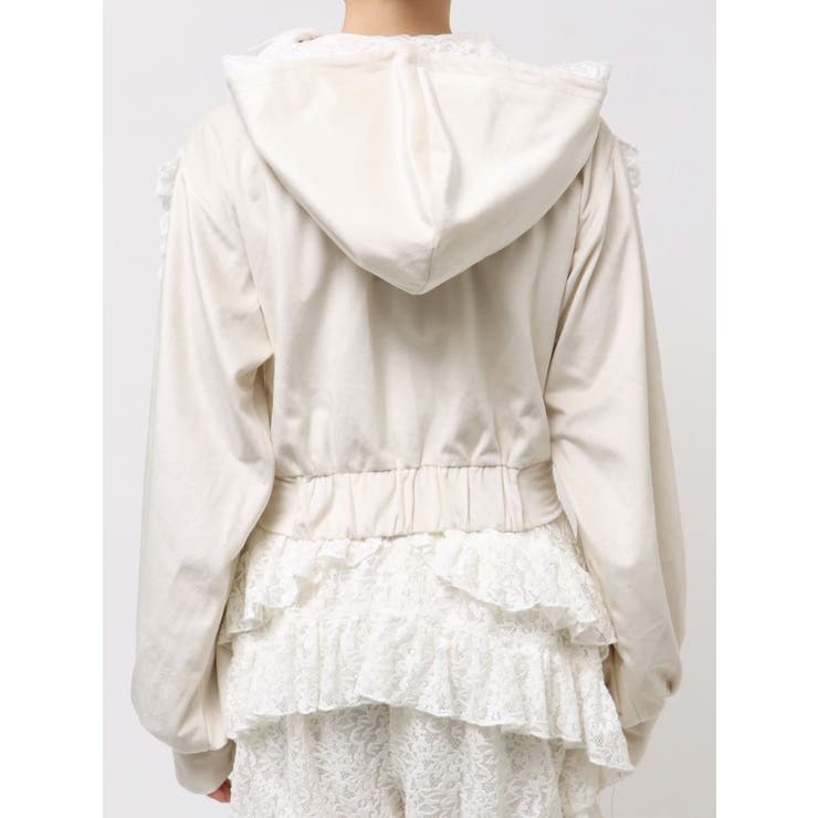 ベロアレースジップパーカー | merry jenny | 詳細画像16 