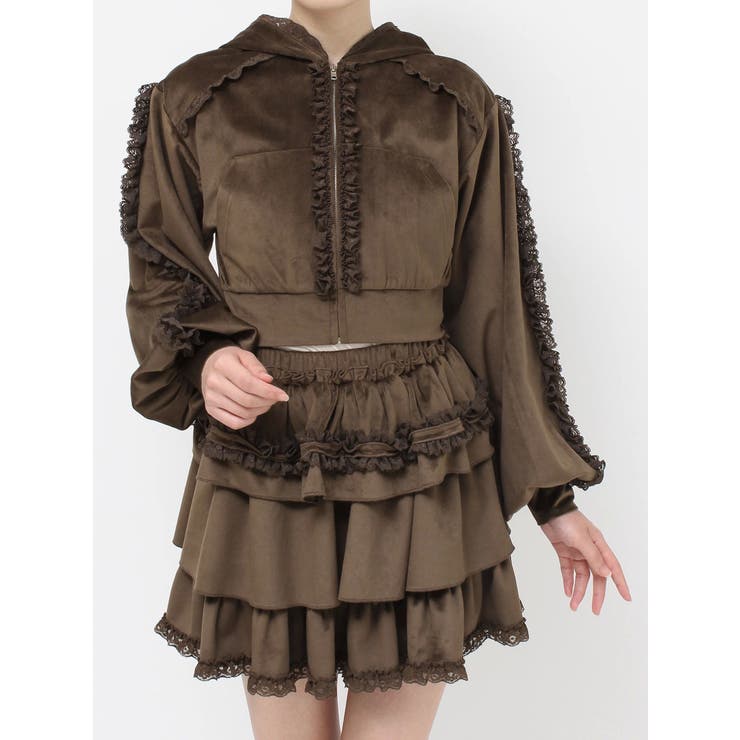 ベロアレースジップパーカー | merry jenny | 詳細画像27 