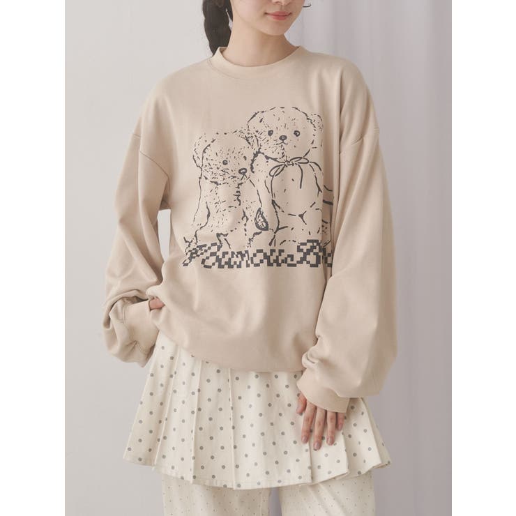 ベージュ | Nounou Bearスウェット | merry jenny
