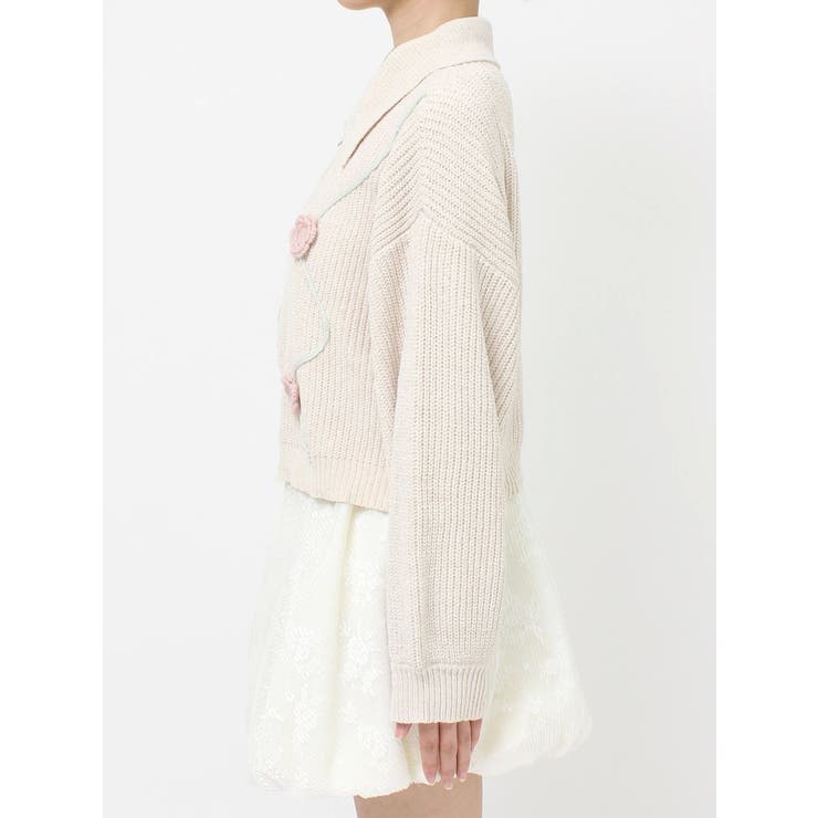 お花咲いたzipニットカーディガン | merry jenny | 詳細画像25 