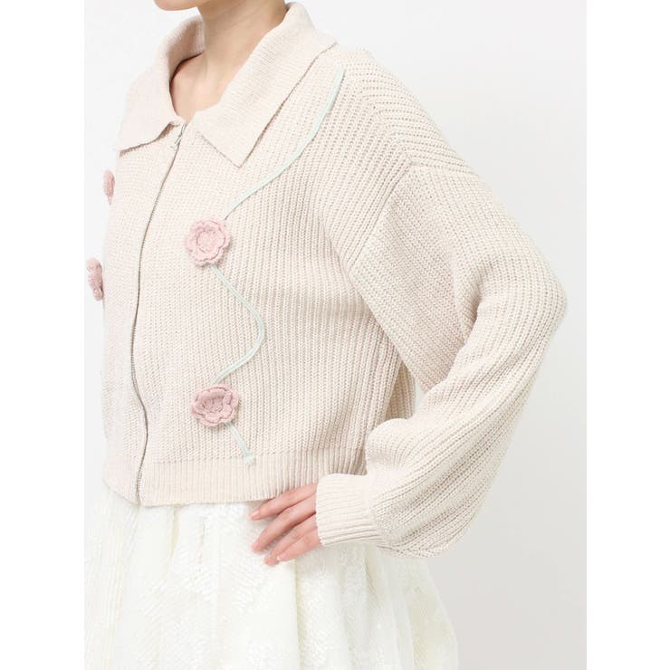 お花咲いたzipニットカーディガン | merry jenny | 詳細画像28 