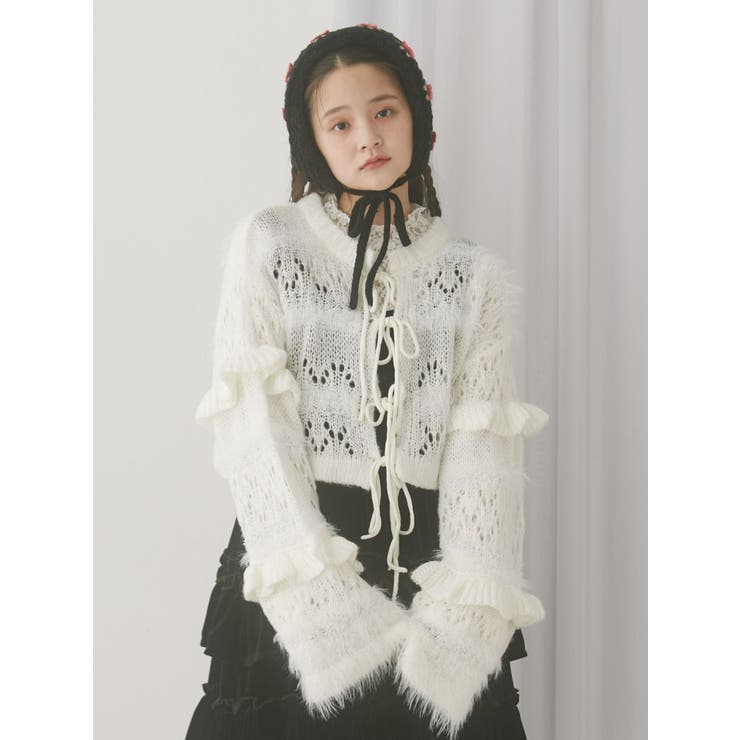 fluffy border cardigan | merry jenny | 詳細画像14 