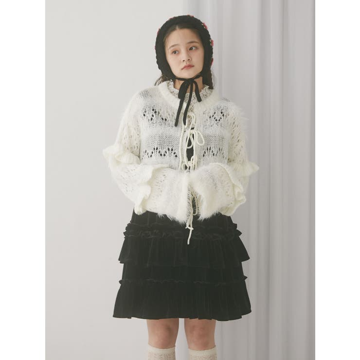 fluffy border cardigan | merry jenny | 詳細画像15 