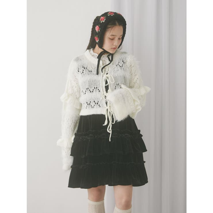 fluffy border cardigan | merry jenny | 詳細画像16 
