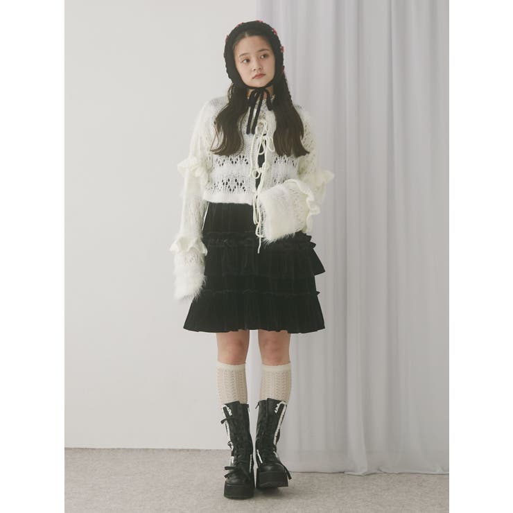 fluffy border cardigan | merry jenny | 詳細画像17 