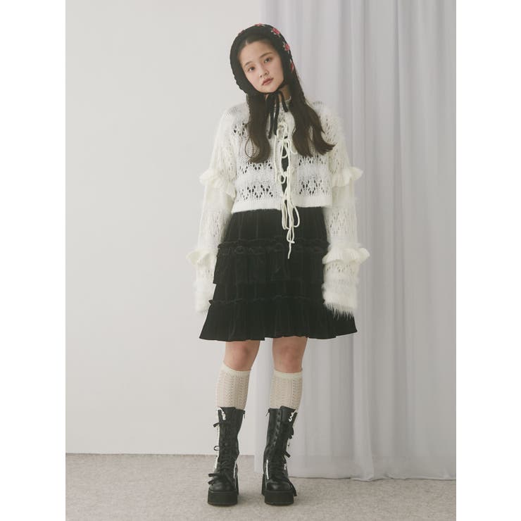 fluffy border cardigan | merry jenny | 詳細画像18 