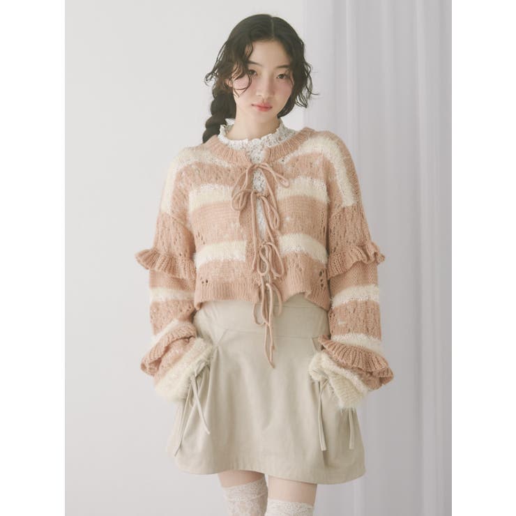 fluffy border cardigan | merry jenny | 詳細画像19 