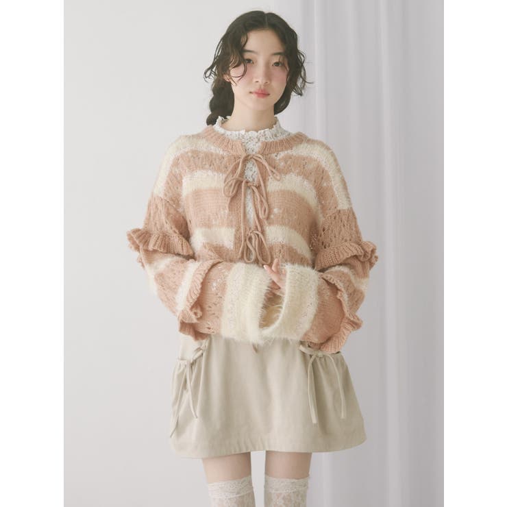 fluffy border cardigan | merry jenny | 詳細画像20 
