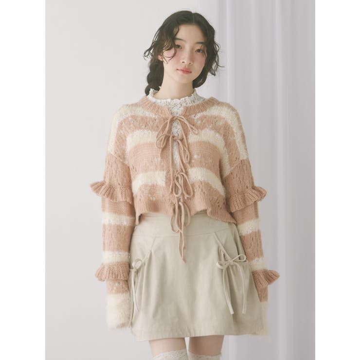 fluffy border cardigan | merry jenny | 詳細画像21 