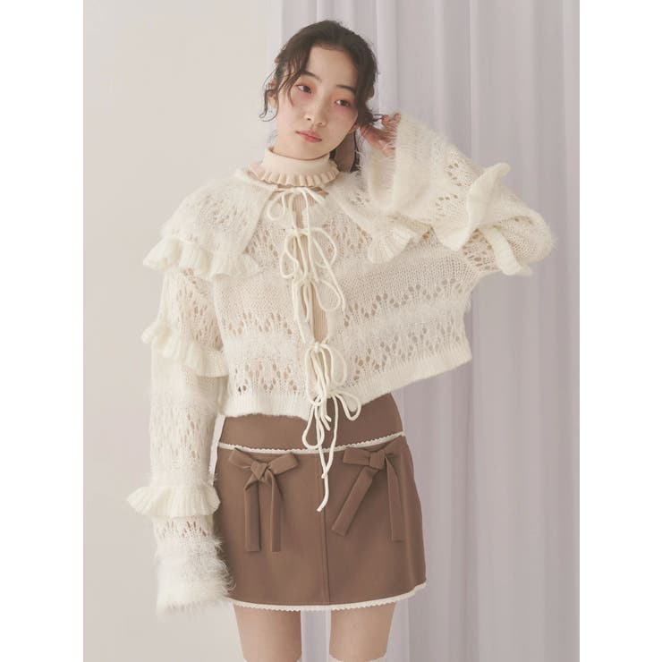 fluffy border cardigan | merry jenny | 詳細画像25 