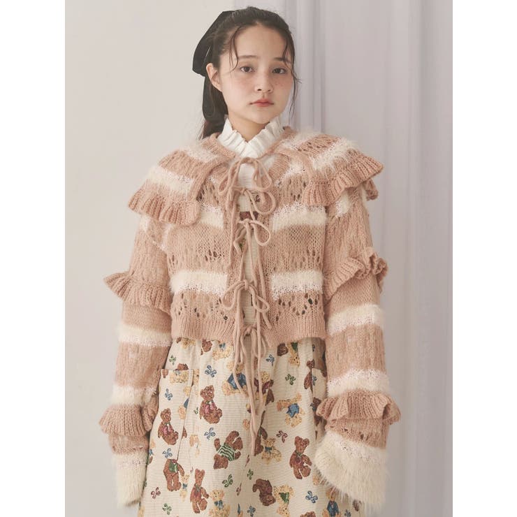 fluffy border cardigan | merry jenny | 詳細画像28 