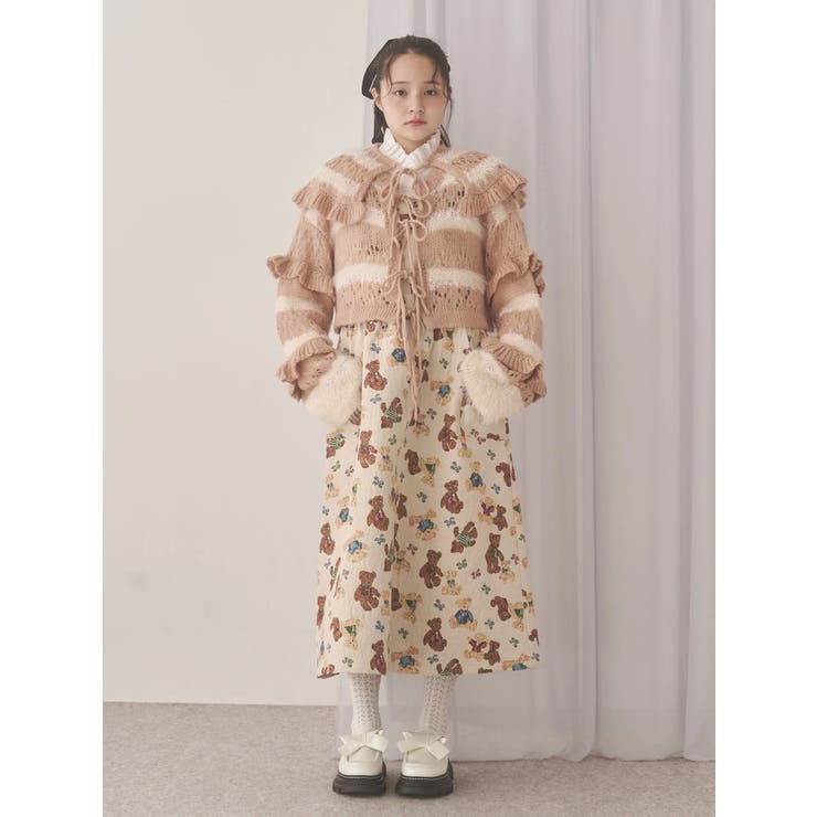 fluffy border cardigan | merry jenny | 詳細画像30 